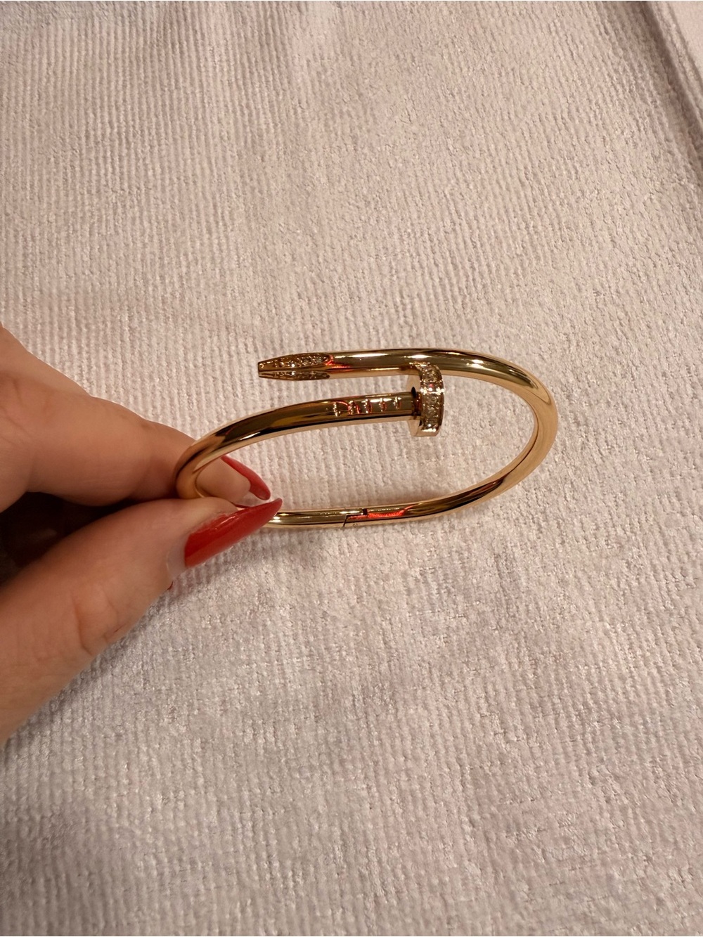 Designer Inspired Gold Plated Bangle - Picture 2 of 4